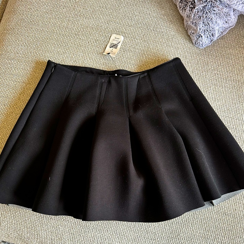 T Alexander Wang scuba pleated neoprene mini skirt - Medium